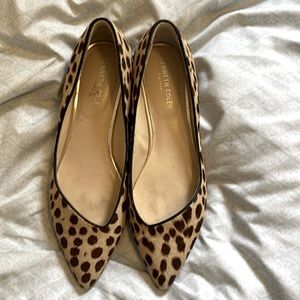 Kenneth Cole faux fur animal print flats Size 10